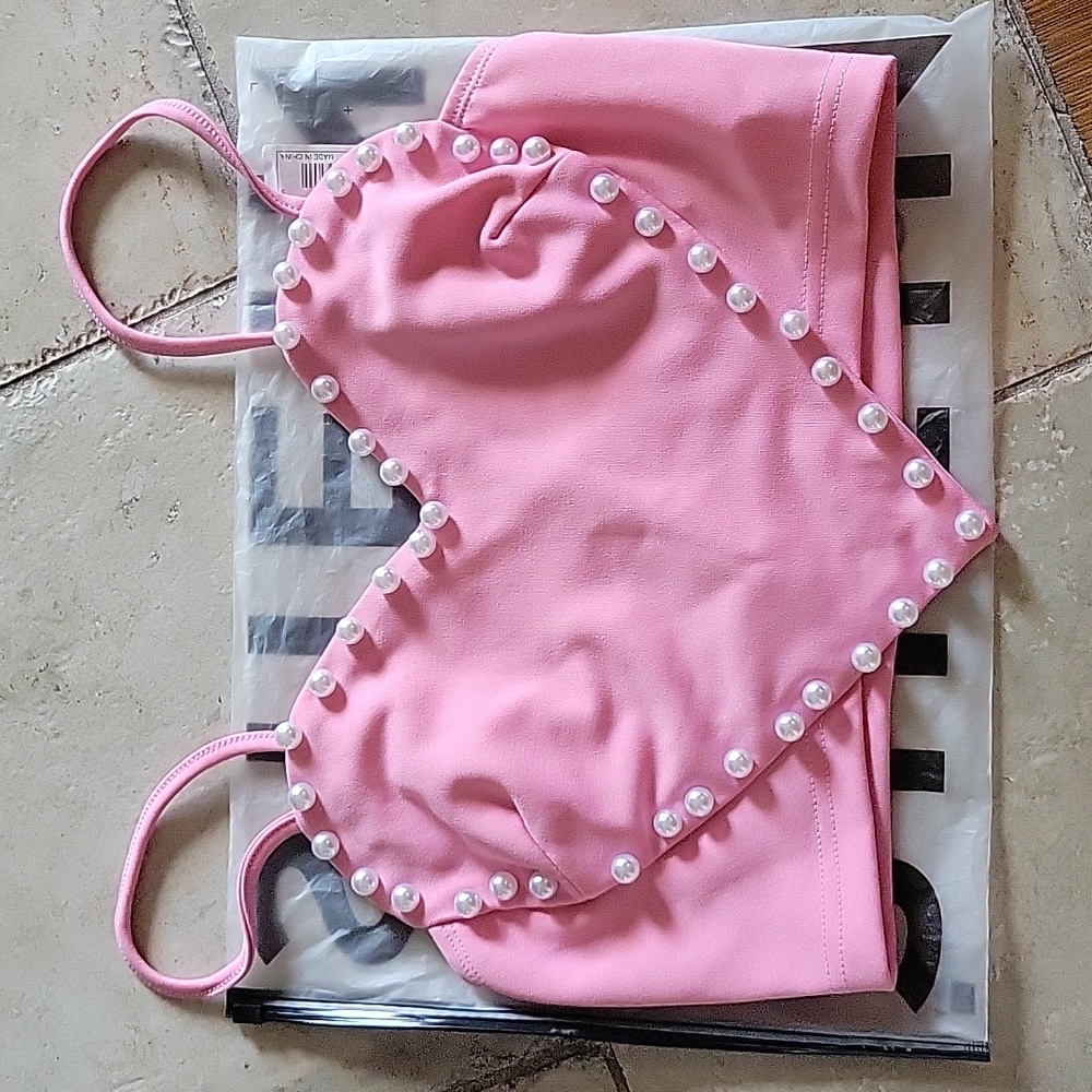 Heart top with pearls size small